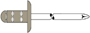 PolyGrip Blindniete Alu/Niro Flachrundkopf in RAL 1035 perlbeige